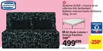 Conforama BZ Slyde Celeste + Housse Faceline offre