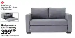 Conforama Déplimousse 2 places Tommy offre