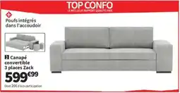 Conforama Canapé convertible 3 places Zack offre