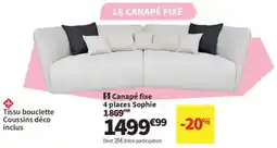 Conforama Canapé fixe 4 places Sophie offre