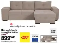 Conforama Canapé d'angle convertible Mattina offre