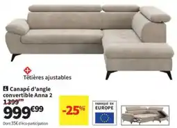 Conforama Canapé d'angle convertible Anna 2 offre