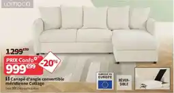 Conforama Canapé d'angle convertible méridienne Cottage offre