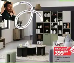Conforama Buffet 4 portes Craft offre