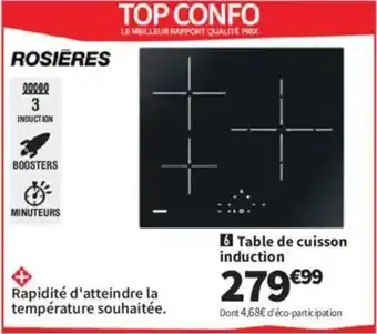 Conforama Table de cuisson induction offre