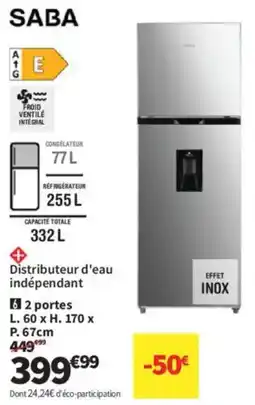 Conforama SABA 2 portes offre