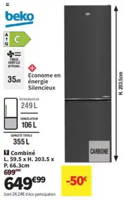 Conforama Beko Combiné offre