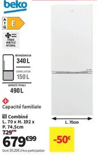 Conforama Beko Combiné offre