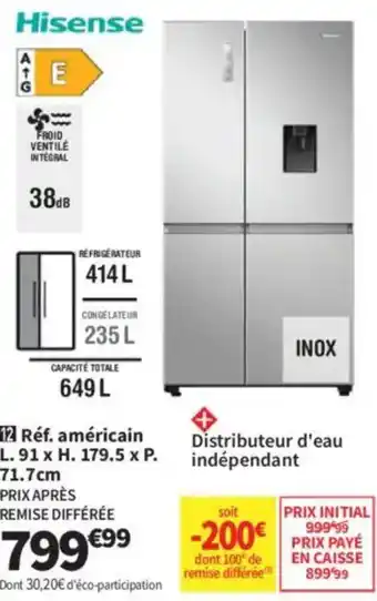 Conforama Hisense Réf. américain offre