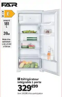 Conforama Réfrigérateur intégrable 1 porte offre