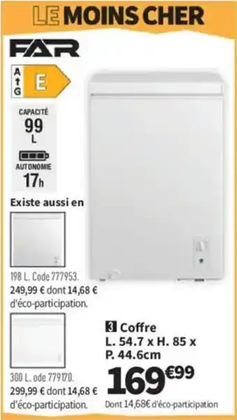 Conforama FAR Coffre offre