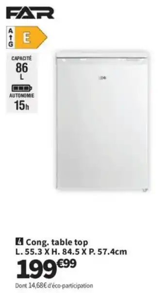 Conforama FAR Cong. table top offre