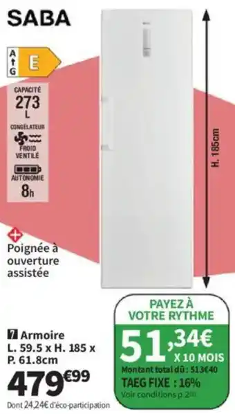 Conforama SABA Armoire offre