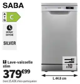 Conforama SABA Lave-vaisselle slim offre