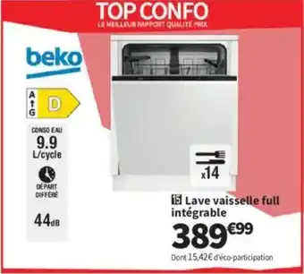 Conforama Beko Lave vaisselle full intégrable offre