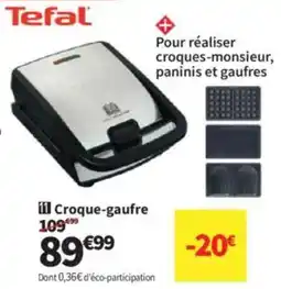 Conforama Tefal Croque-gaufre offre