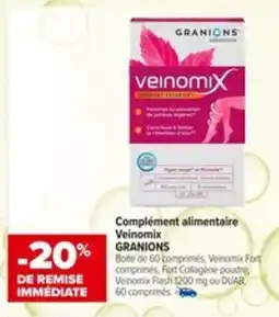 Carrefour GRANIONS Complément alimentaire Veinomix offre