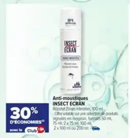 Carrefour INSECT ECRAN Anti-moustiques offre