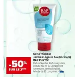 Carrefour RAP PHYTO Gels Fraicheur Jambes Légères bio (hors lots) offre