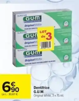 Carrefour GUM Dentifrice offre
