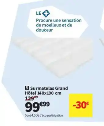 Conforama Surmatelas Grand Hôtel offre