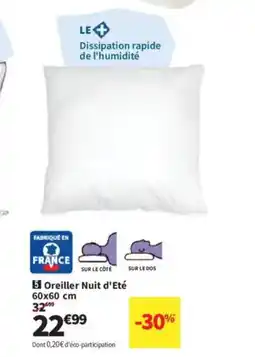 Conforama Oreiller Nuit d'Eté offre