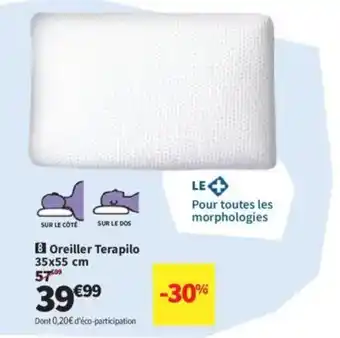 Conforama Oreiller Terapilo offre