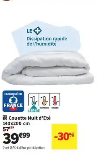Conforama Couette Nuit d'Eté offre