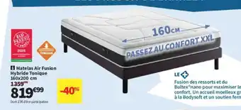 Conforama Matelas Air Fusion Hybride Tonique offre