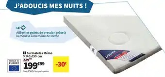 Conforama Surmatelas Mémo offre