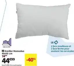 Conforama Oreiller Memoduo offre