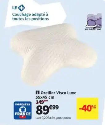 Conforama Oreiller Visco Luxe offre