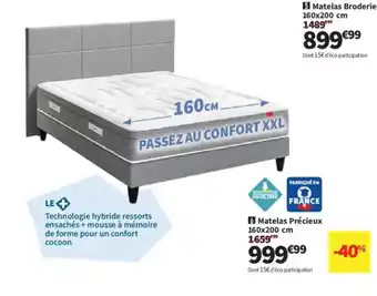 Conforama Matelas Broderie offre