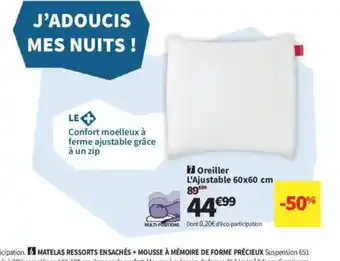 Conforama Oreiller L'Ajustable offre
