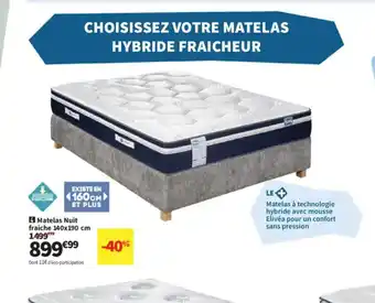 Conforama Matelas Nuit fraice offre