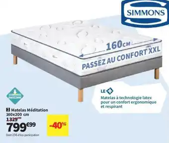Conforama Matelas Méditation offre