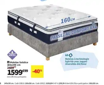 Conforama Matelas Solstice offre