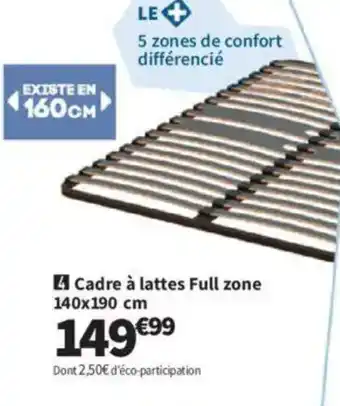 Conforama Cadre à lattes Full zone offre