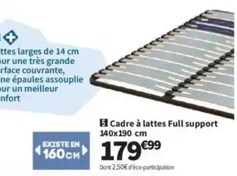Conforama Cadre à lattes Full support offre