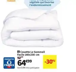 Conforama Couette Le Sommeil Facile offre