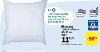 Conforama Oreiller Techni'Défense offre