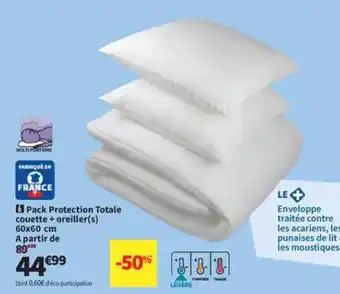Conforama Pack Protection Totale couette + oreiller offre
