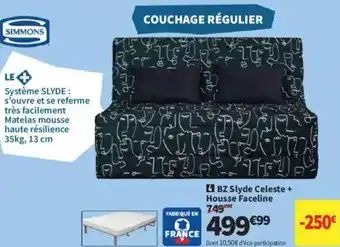 Conforama BZ Slyde Celeste + Housse Faceline offre