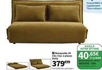 Conforama Banquette-lit Clic-Clac 2 places Dolly offre