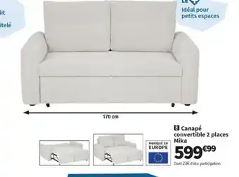 Conforama Canapé convertible 2 places Mika offre