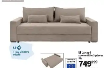 Conforama Canapé convertible 3 places offre