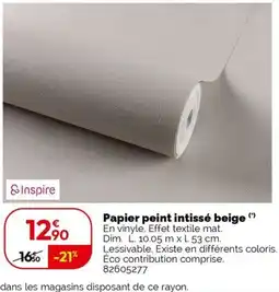 Weldom Papier peint intissé beige offre