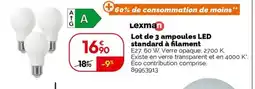 Weldom Lot de 3 ampoules LED standard à filament offre