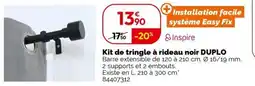 Weldom DUPLO Kit de tringle à rideau noir offre