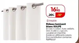 Weldom KALPE Rideau tamisant blanc offre